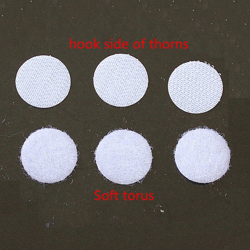 100 Pairs White 15/20mm Sew Clothing With Nylon Buckle Magic Sticker Double Sided Hooks Loops DIY Sewing Button Sewing Bags