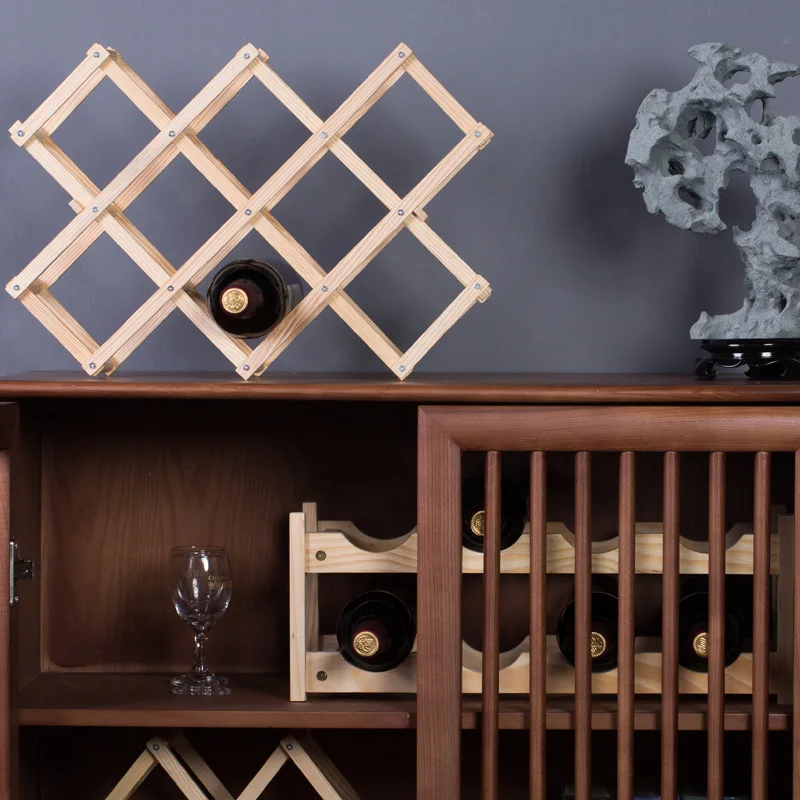 Estantes de madera para vino, estantes apilables para almacenamiento de vino, utensilios de Bar para el hogar, gabinetes de vino, herramientas de Bar, 3/5/6/10 botellas