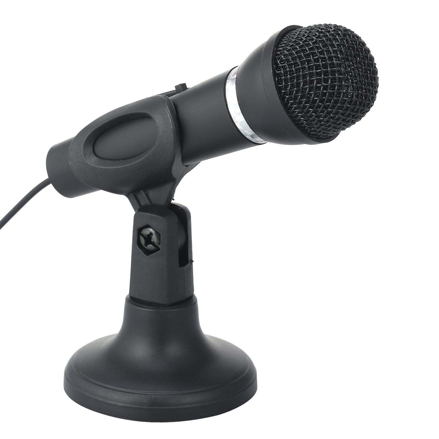 3.5mm- buchsen-tischmikrofon mit ständermikrofon für computerspielaufzeichnungen, chats, meetings und podcast-aufzeichnungen