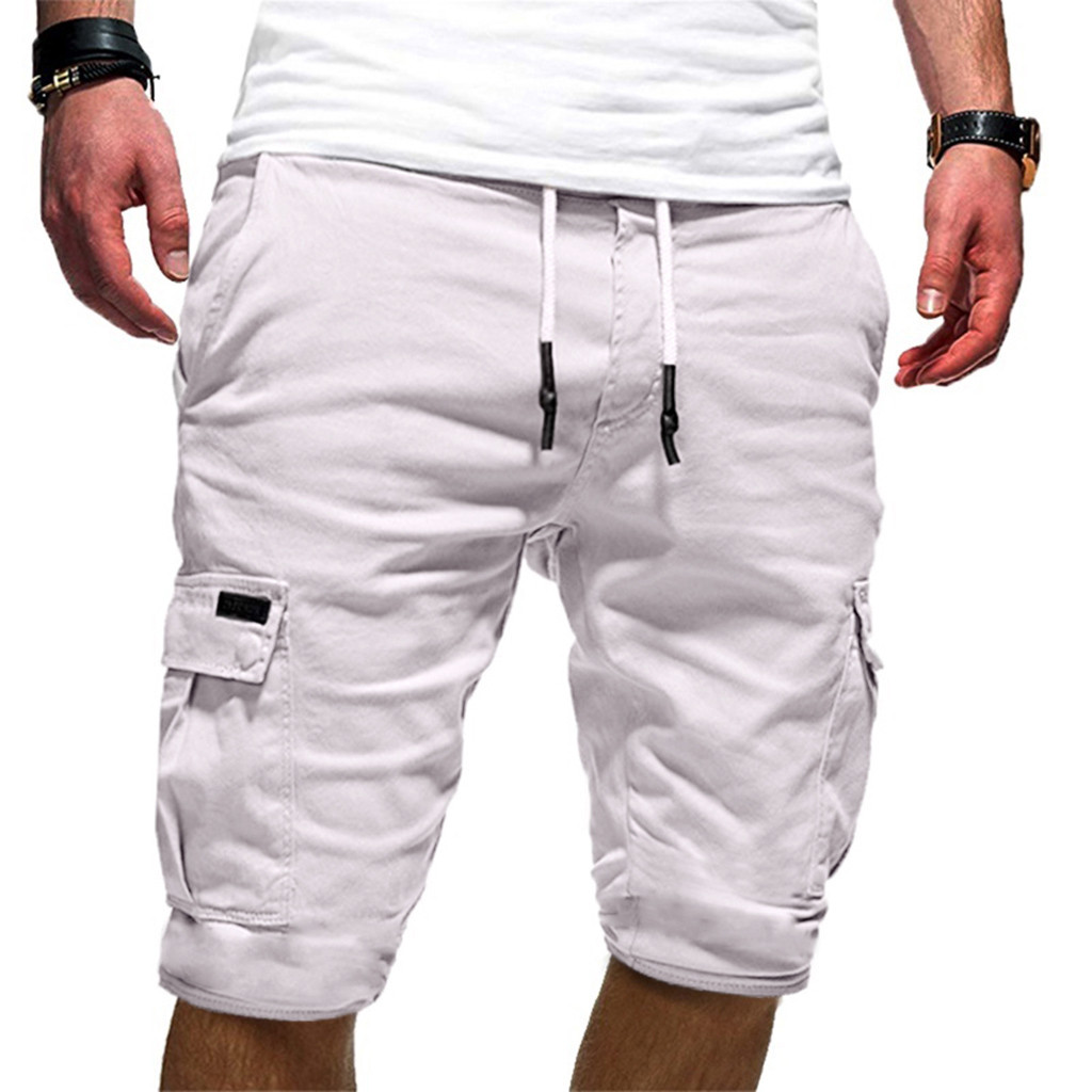 shorts til menn Fitness uformelle løse korte bukser shorts menns sportsshorts med flere lommer -selger