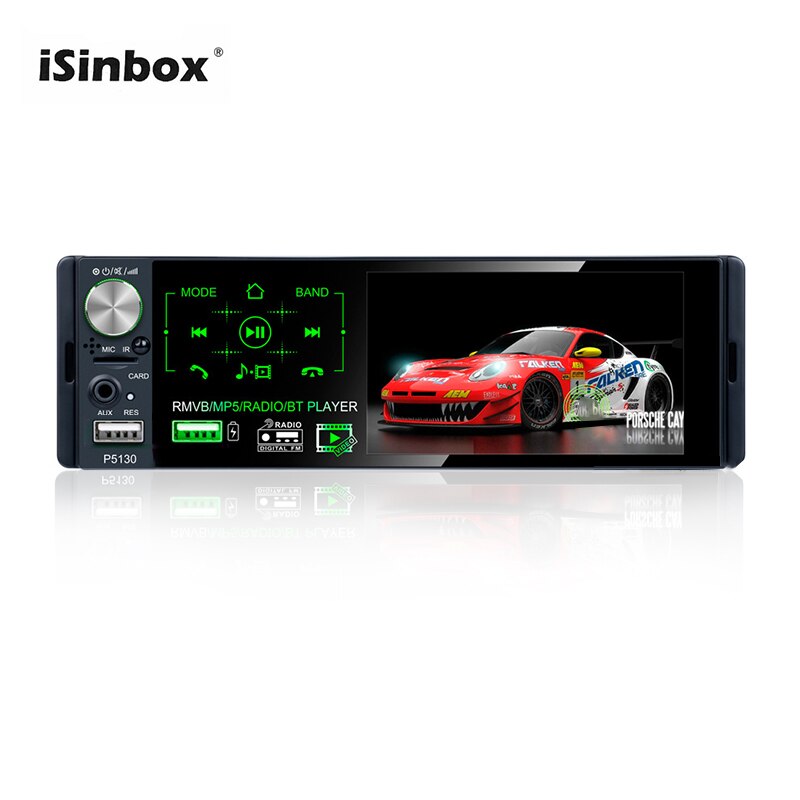 Isinbox rds bilradio 1 din autoradio 4.1 "berøringsskærm multimedieafspiller bluetooth aux fm usb bakkamera auto radio 1 din: Kun bilradio