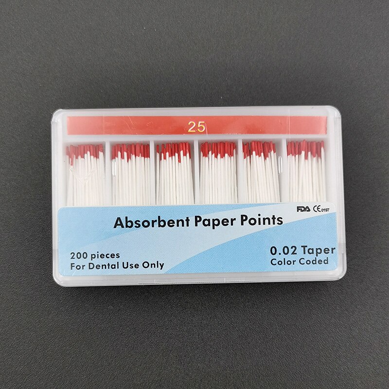 Points Papier Absorbant Conique Endodontique - Tailles 0.02/0.04/0.06 - Boîte Neuve