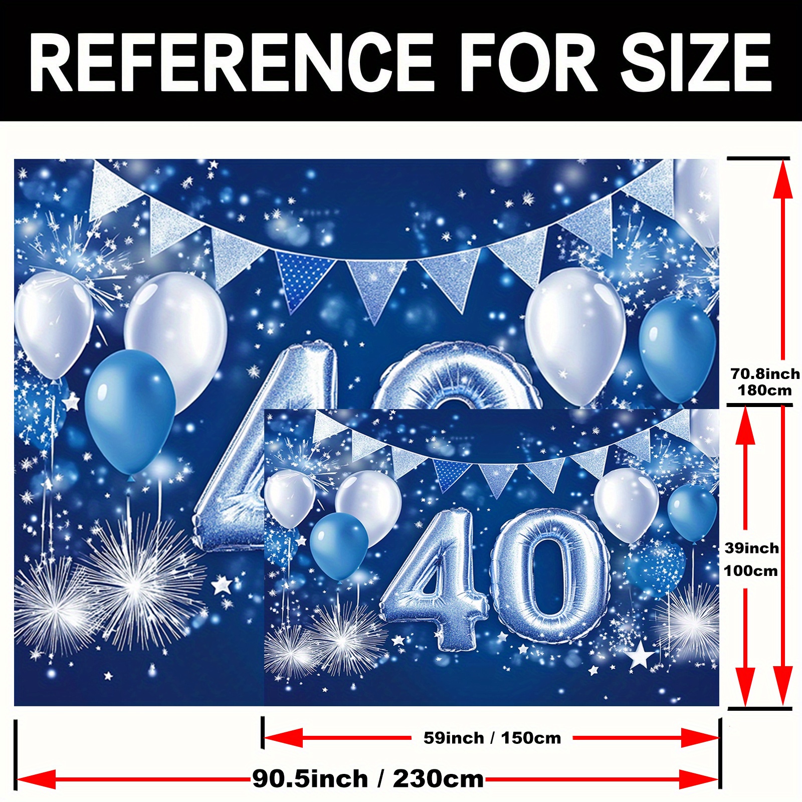 One, happy 40th birthday theme background photography, blue and silver happy 40th birthday wedding Christmas party background