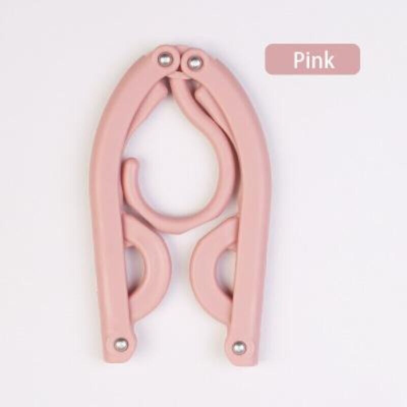 Cintres de voyage portables et rétractables, 10 pièces, organisateur de vêtements, séchage, rangement en plastique, cintres pour vêtements: Rose