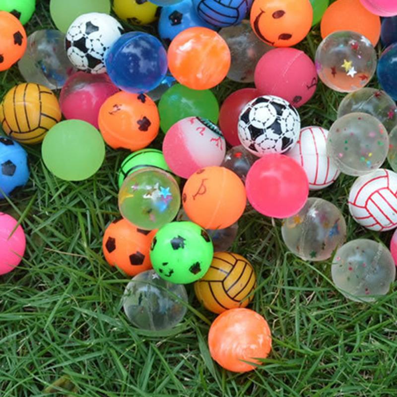 100PCS Solid Rubber Bouncy Ball Jump Ball Bouncy Ball Jumping For Children Kids