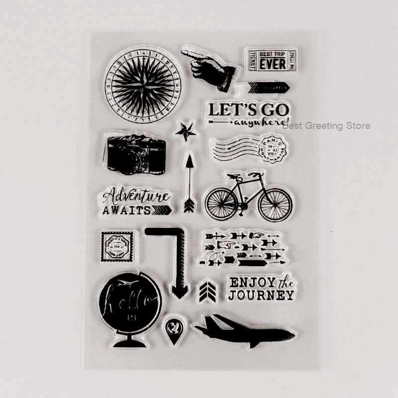 travel stamps for scrapbooking journey stamps silicone traveler's notebook adventure awaits planner stamps
