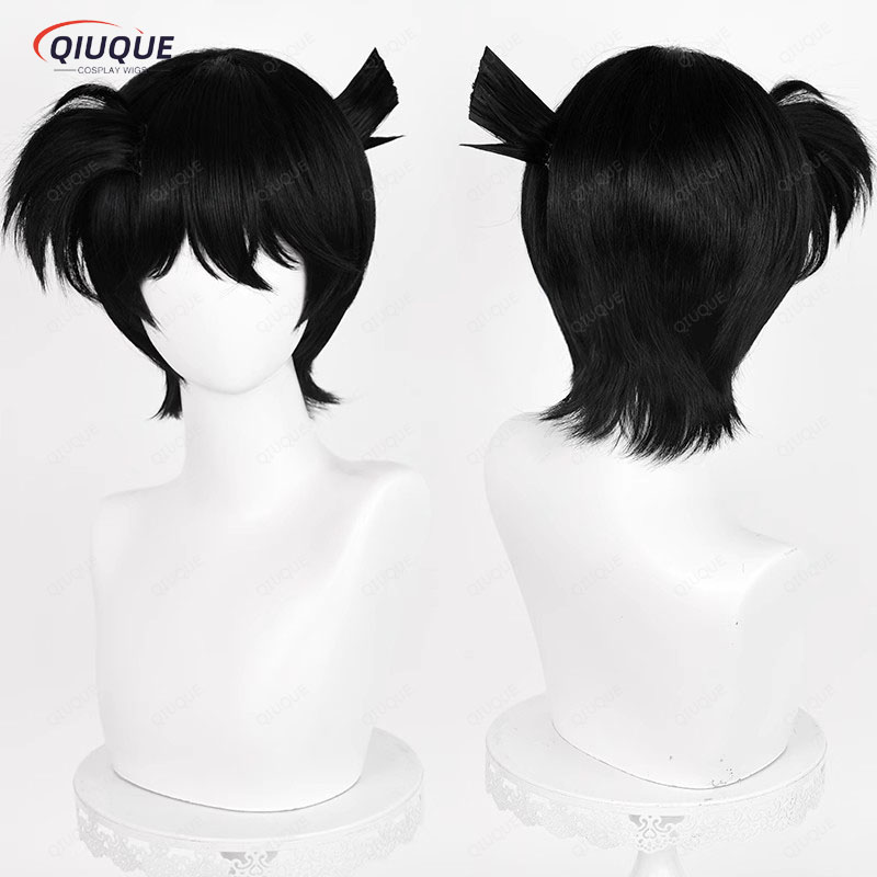 Kudou Shinichi peluca de Cosplay Conan Edogawa peluca negra Jimmy Kudo Cosplay pelucas de Cosplay de Anime pelucas sintéticas resistentes al calor + gorro de peluca: Default Title
