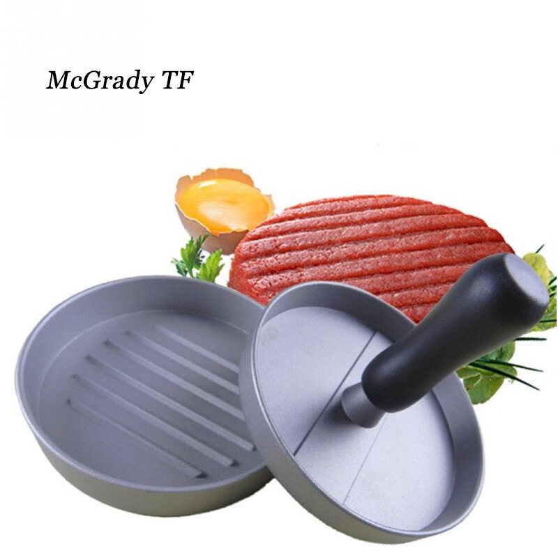 12*12*9.5cm hamburgare pressverktyg köksredskap diy-form aluminiumlegering hamburgpressmaskin köttmaskin köksredskap
