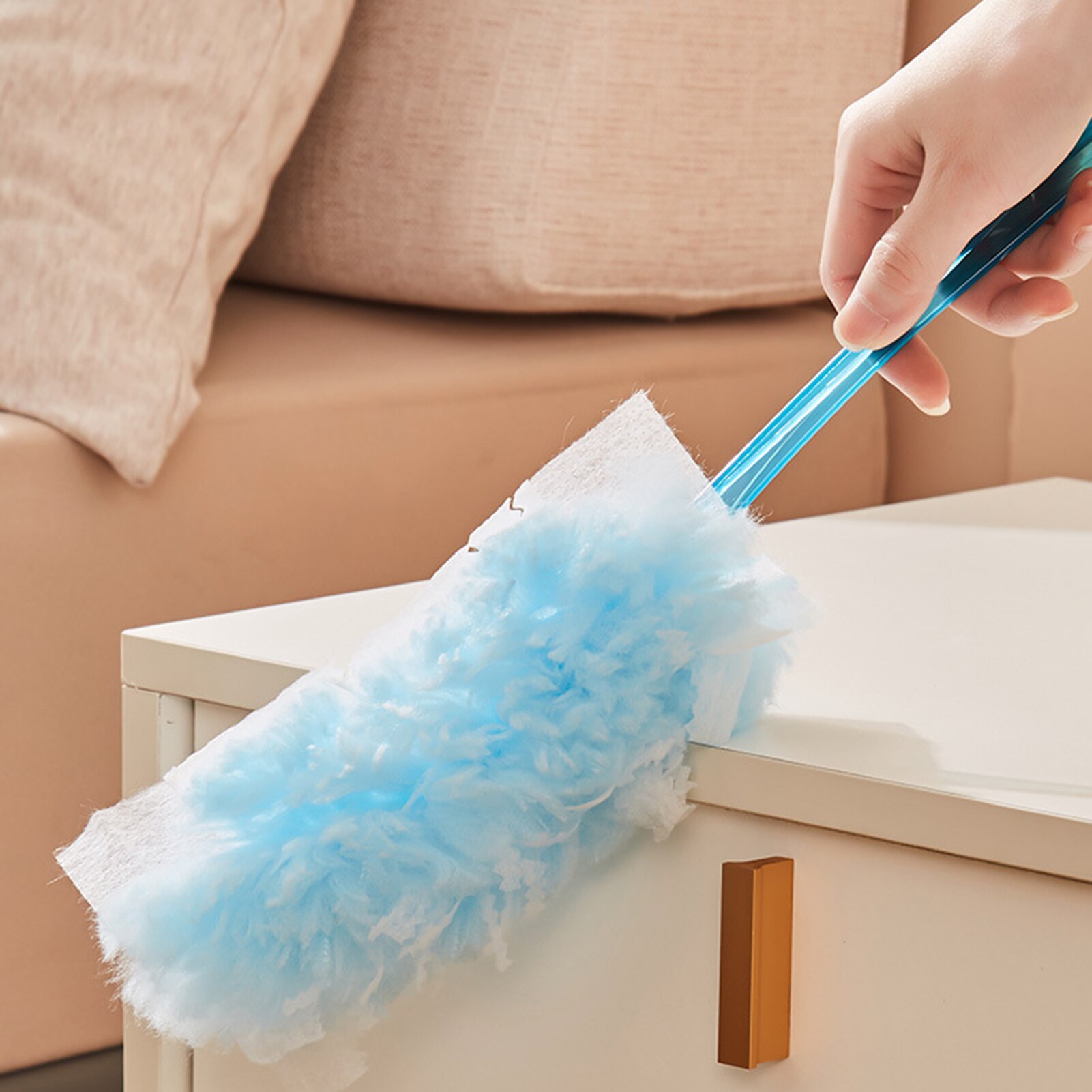 Plumero desechable de fibra absorbente electrostática para el hogar, cepillo de microfibra para limpieza de muebles de coche, aire acondicionado