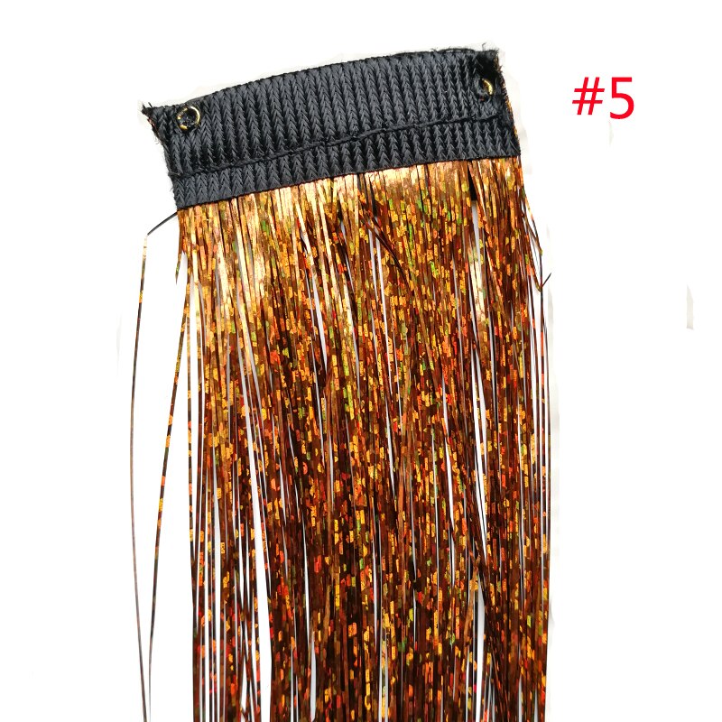 Haarversiering, glitterhaarvlechten, haarextensies met clip, highlights, nep haarstrengen, clip-in bling haaraccessoires: 5