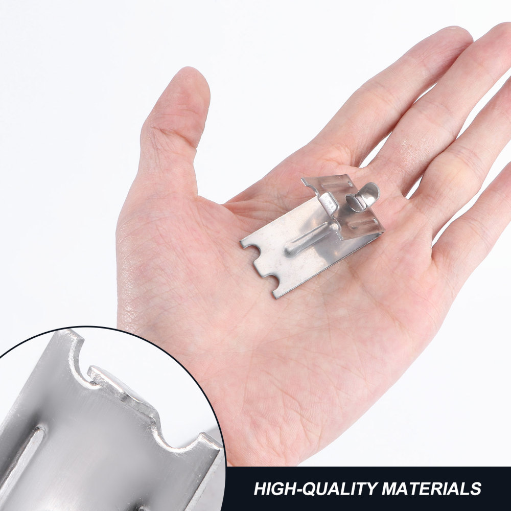 20pcs Stainless Steel Freezer Shelf Clip Replacement Fridge Cooler Shelf Clips Support Hooks