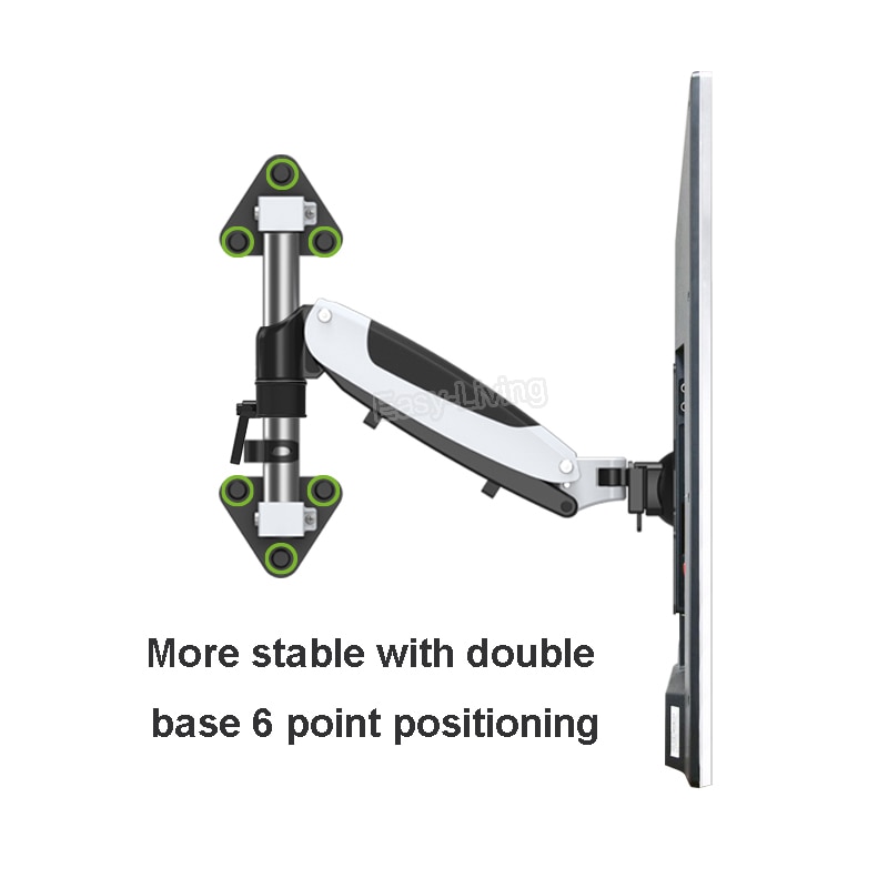 35"-55" Heavy Duty Gas Spring Flexible TV Wall Mount Full Motion LCD LED Monitor Mount Arm Loading 9-20kgs