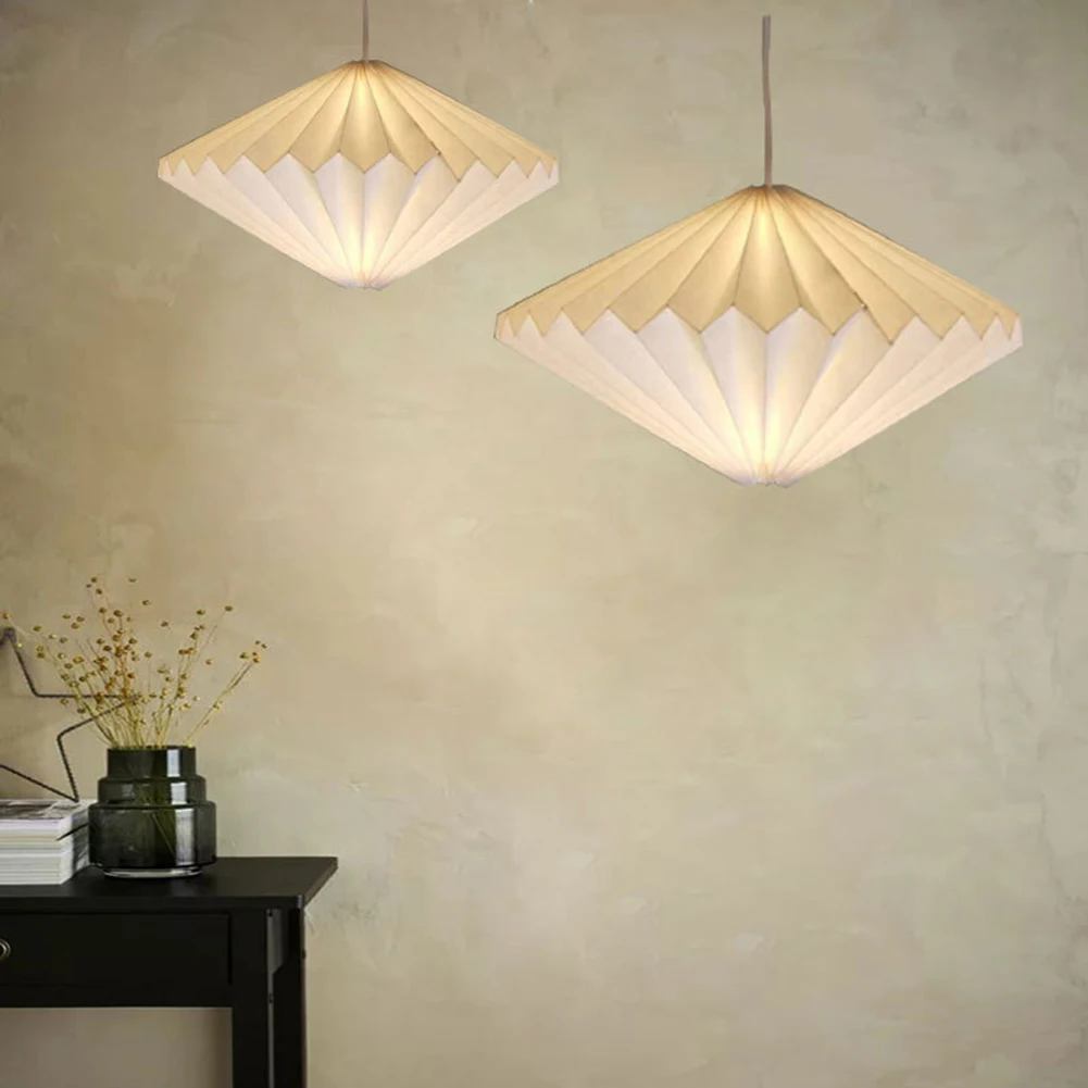 Origami Ceiling Lampshade Nordic Style Paper Lantern Shade Decorative Light Cover for Living Room Decor