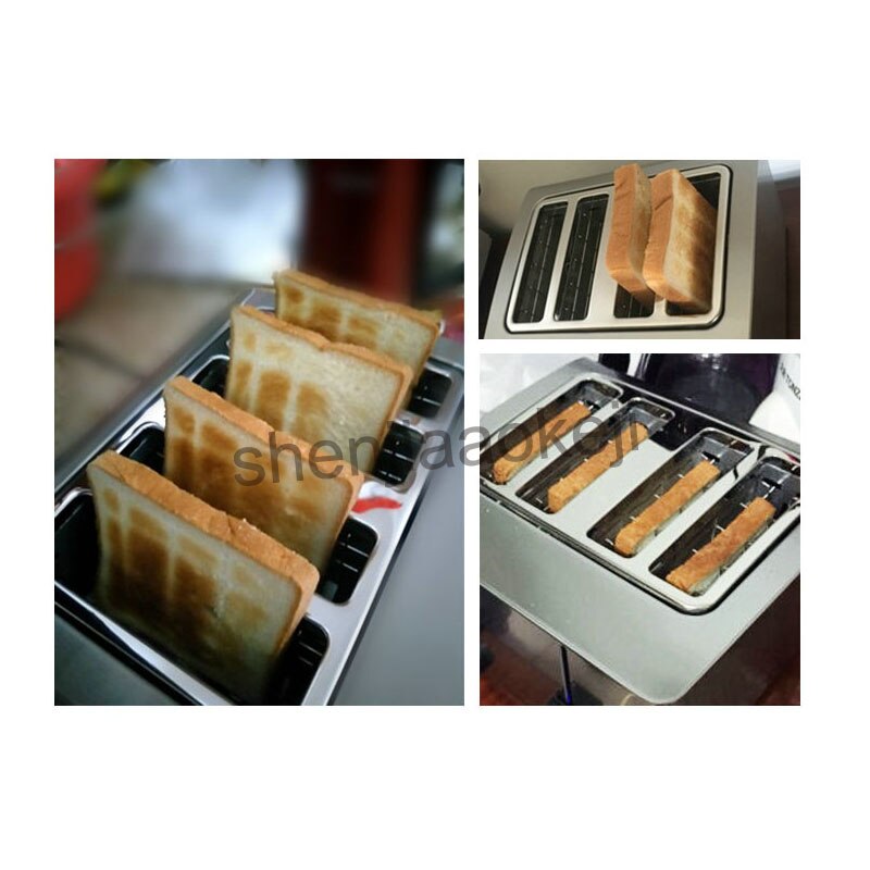 Household stainless steel toaster 4slices toaster breakfast machine and commercial toaster THT-3012B 1pc