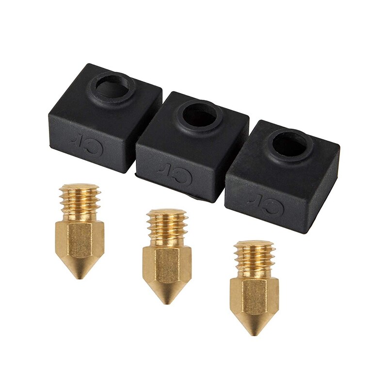 Bloque calentador de impresora 3D cubierta de silicona Mk7/Mk8/Mk9 Hotend para Ender 3, Ender 3 Pro, Cr-10,10S,S4,S5 Anet A8 y boquilla extrusora