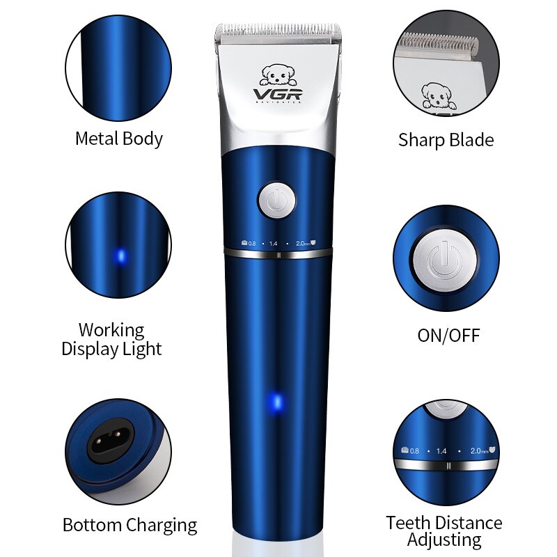 V098 tondeuses voor honden, zware kwaliteit, kleine trimmer, stil, oplaadbaar, draadloos, elektrisch scheerapparaat