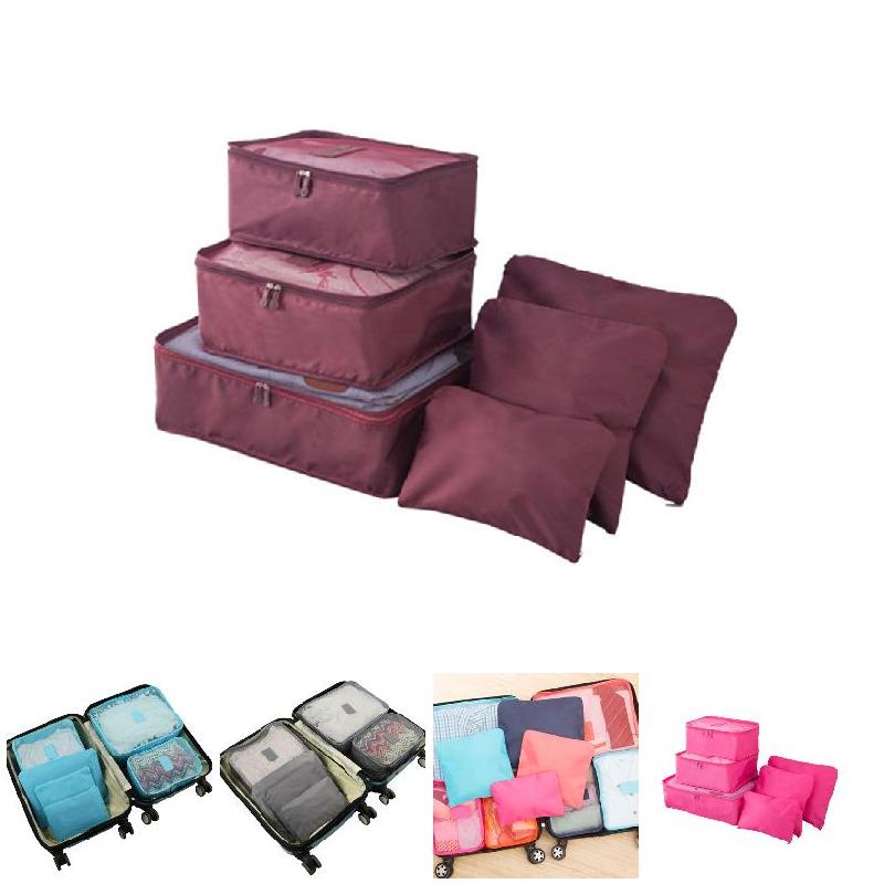 6 Stks/set Reizen Opbergtas Kleren Tidy Pouch Bagage Organizer Draagbare Opslag Case Ye