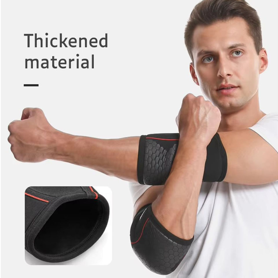 AOLIKES Elleboogmouwen (paar), ondersteuning voor gewichtheffen, powerlifting, squat, basketbal en tennis, 7 mm neopreen compressiebrace