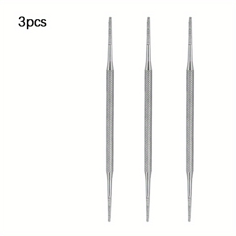 Stainless Steel Nail Lifter and File, Dual-Headed Toenail Cleaner, Pedicure Tools for Toenail Fungus/Dirt Removal: light yellow