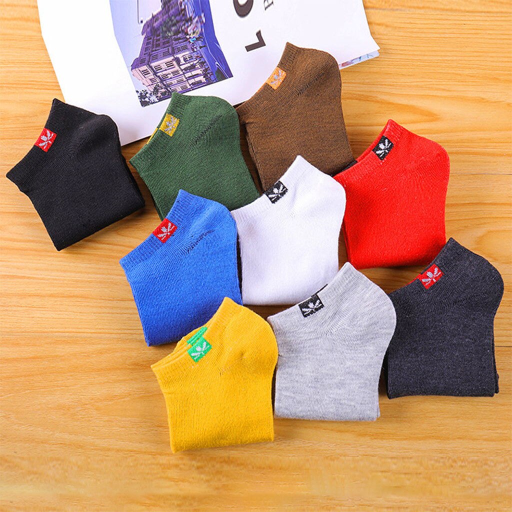Men's Socks Cotton Boat Socks All Seasons Spring Autumn Male Casual Harajuku Breathable White Black Men Ankle Sock Meias