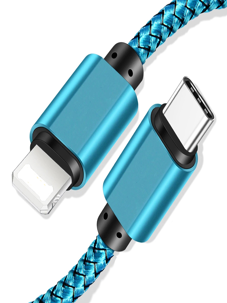 Câble tressé USB Type C vers Lightning, 20W PD, Charge rapide, pour Apple iPhone 14 13 12 11, cordon de données, accessoires de téléphone