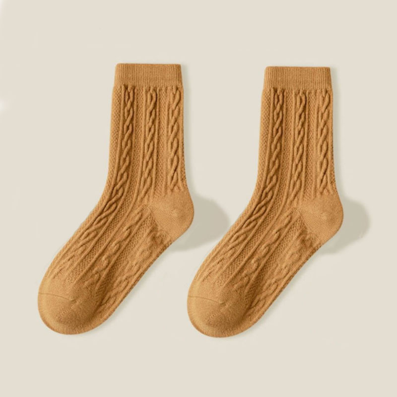 Novo legal moda feminina vintag algodão longo fino meia feminina primavera verão outono senhora casual menina meio tubo meias para mulher: Dourado