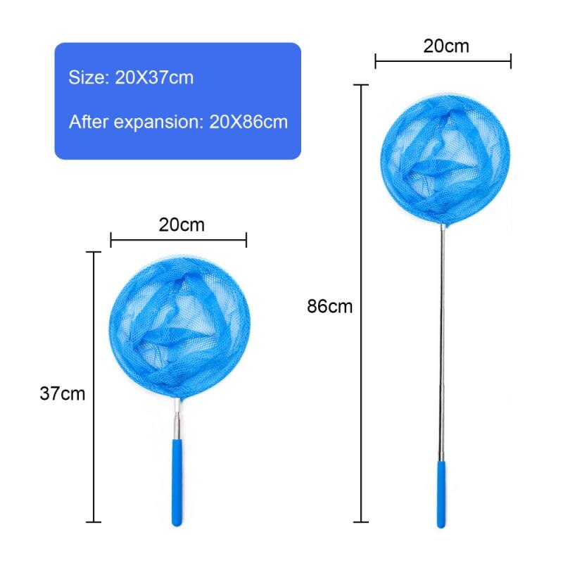 Universal Telescopic Pole Pool Cleaning Net Cleaning Tools Swimming Pool Rubbish Leaf Salvage Mesh Catcher Cleaner: blue B