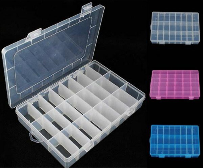 1 Pcs ! Grote Diversen Assort Verzamel Box Componenten Opslag Plastic Doos 24 Rooster Collectebus Pc672095