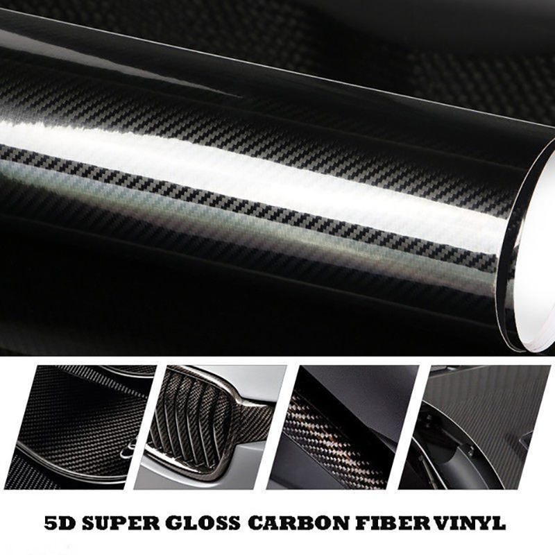 200cm * 50cm 5D Hoge Glossy Carbon Fiber Vinyl Film Auto Styling Wrap Motorfiets Auto Styling Accessoires Interieur koolstofvezel Film