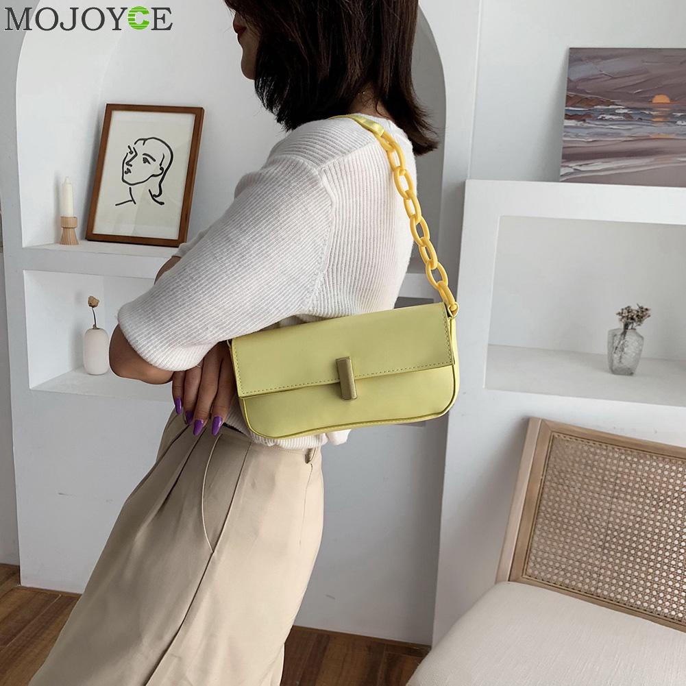 Décontracté en cuir PU fronde sac à main sac à main femmes chaîne épaule sac à bandoulière populaire Simple femme sac quotidien