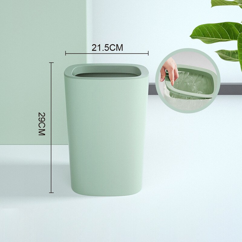 12L Nordic Plastic Vuilnisbak Garbage Dust Bin Opslag Emmer Papiermand Home Office Afvalbak Zonder Deksel Prullenbak: 4