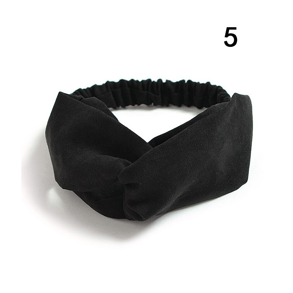 Suede Twist Tulband Vrouwen Haarband Bows Elastische Hoofddoek Sport Haarbanden Head Band Knoop Hoofdband Voor Meisjes Hoofddeksels Headwrap: 5