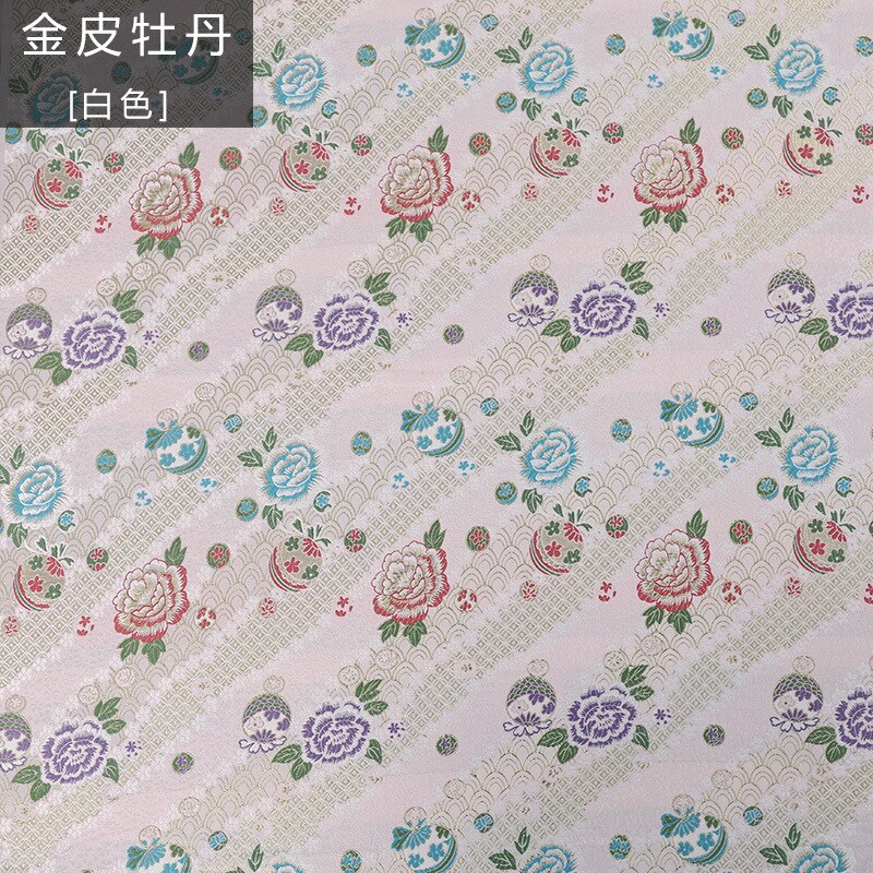 Bride kimono Brocade Fabric Damask Jacquard Apparel Costume Upholstery Furnishing Curtain Material cushion fabric 75cm*50cm: A