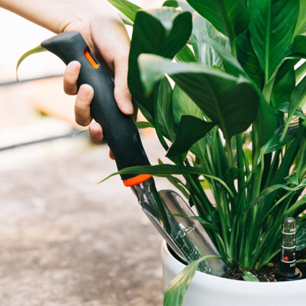 3 Pcs Garden Shovel with Ergonomic Rubber Non-slip Grip including Shovel,Transplant Shovel and Cultivator Hand Rake