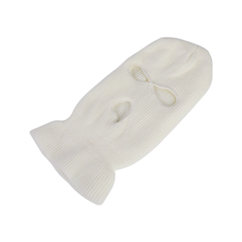Ski Mask Knitted Face Cover Winter Balaclava Full Face Mask for Winter Outdoor Sports CS Winter Three 3 Hole Balaclava Knit Hat: 7