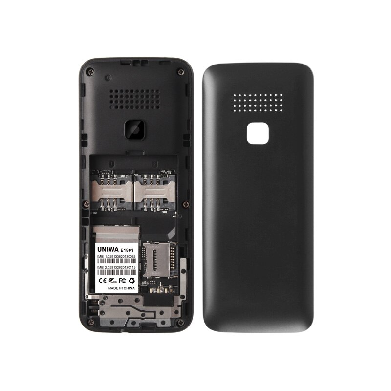 Laagste prijs uniwa  e1801 2g gsm bar functie mobiele telefoon dual sim ondersteuning trilfunctie tf uitbreiding voor studenten ouderen mobiele telefoon