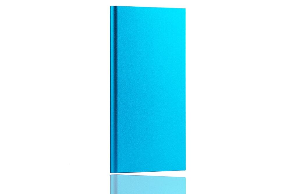 20000mAh Draagbare Ultra-dunne Powerbank Dual USB Polymeer Power Bank Externe Batterij Oplader Voor Mobiele Telefoons Tabletten Poverbank: Blue