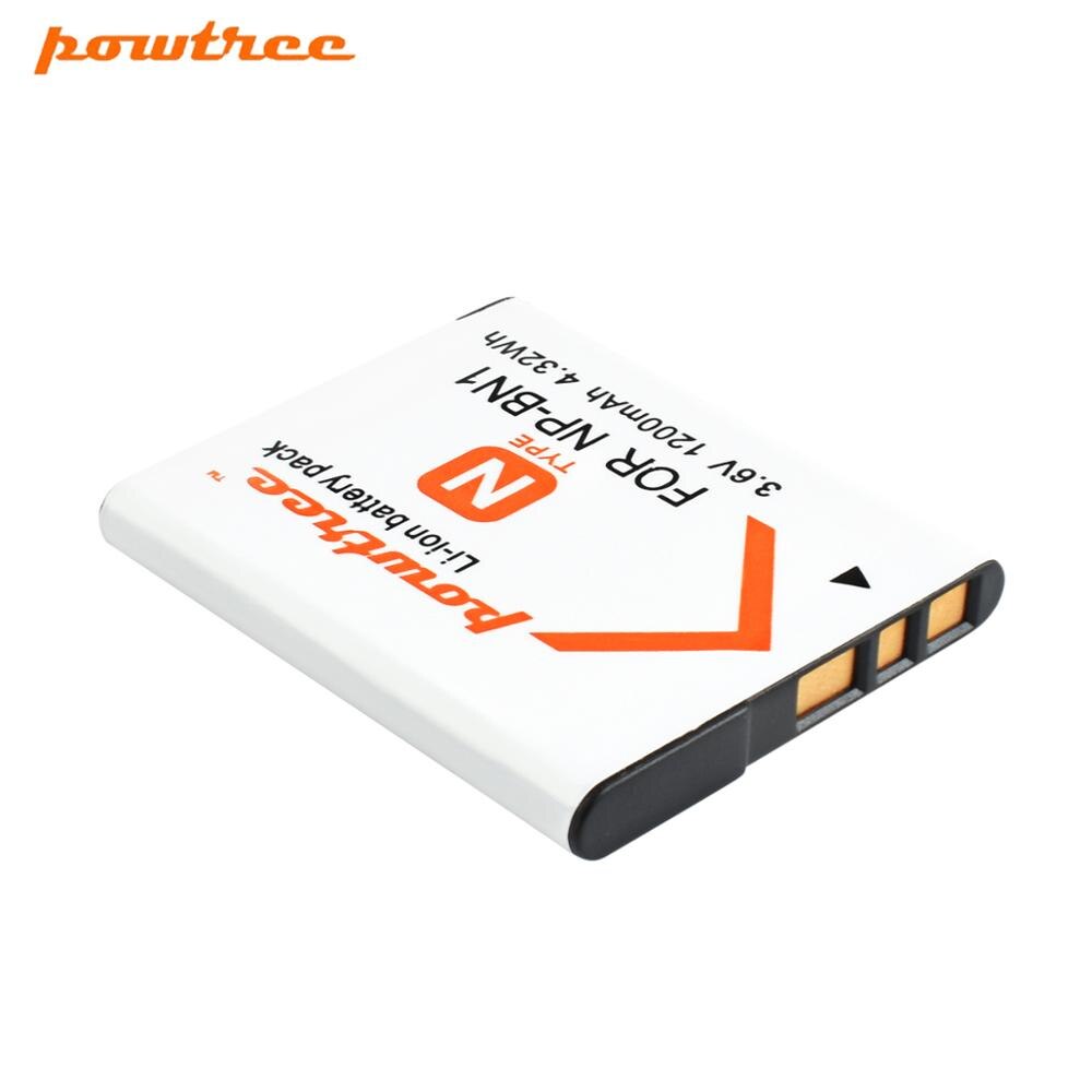 Powtree 1200mAh NP-BN1 Camera Battery For Sony TX9 WX100 TX5 WX5C W620 W630 W670 TX100 Camera