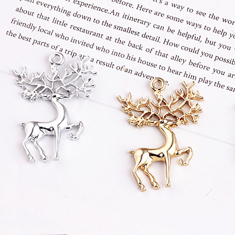 6pcs Brosche Pin Weiblichen Mantel Pullover Schal Verdienen Modische Frau Legierung Weiß Gold Fawn Auf Weihnachten Tag Schmuck