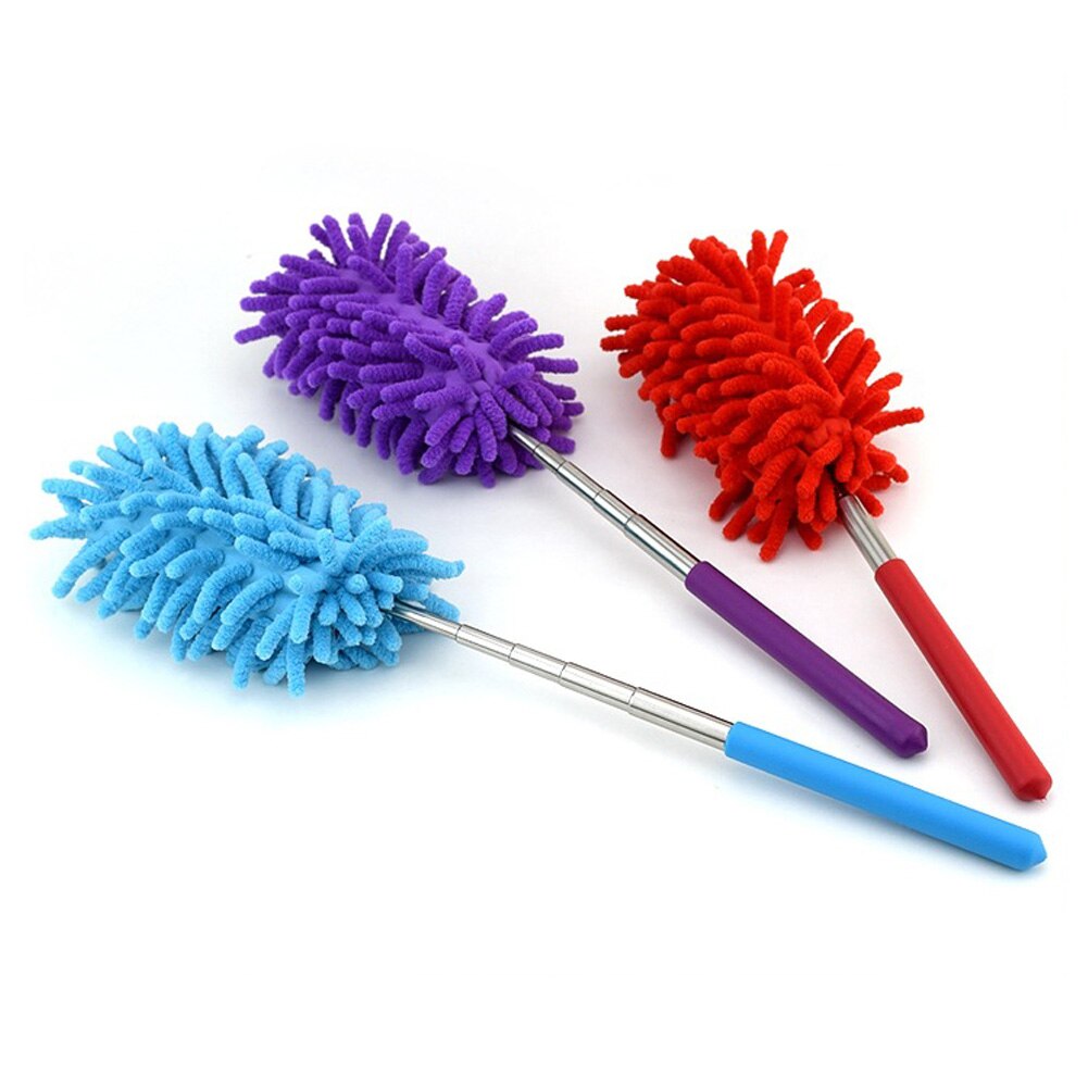 Dusting Brush with Extendable Telescoping Pole Telescoping Microfiber Duster Extendable Cleaning Dust Office Home Car Tool
