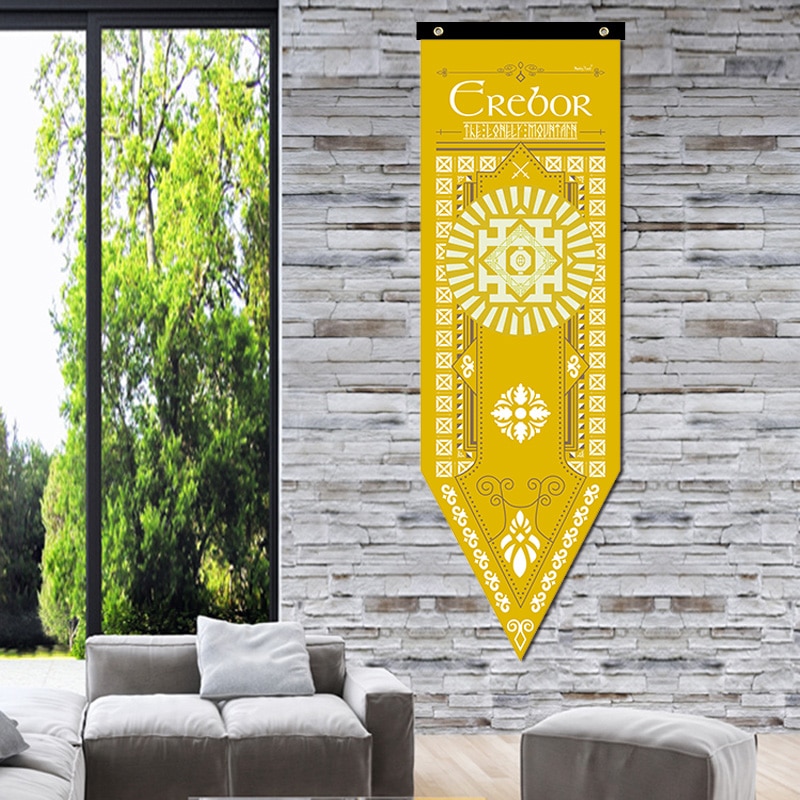 Erebor Arkenstone Lotr Flagge Rivendell Rohan Arthedain Ancalagon die Schwarz Saruman Wohnkultur Fahnen Banner Dekoration Valance S2