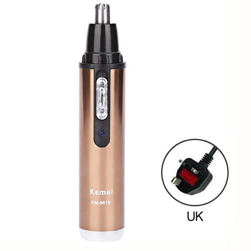 KM-6619 cuidado facial eléctrico Personal Trimmer de pelo para hombre mujer ceja, oreja nariz Trimmer Removal Clipper Shaver: Gold UK