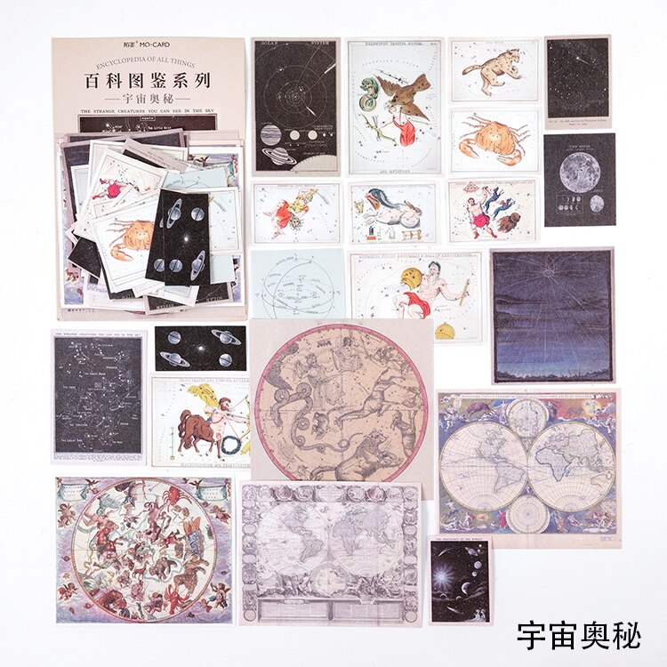 Xinaher 60 st / väska vintage fjäril fern växter fågel papper klistermärke dekoration klistermärken diy dagbok scrapbooking etikett klistermärke: H