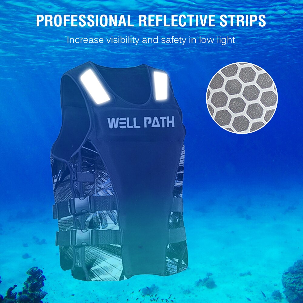 Water Sports Life Jacket Buoyancy Life Saving Safety Vest Drainage Holes Adults Fishing Boating Kayaking Surfing Swimming Vest