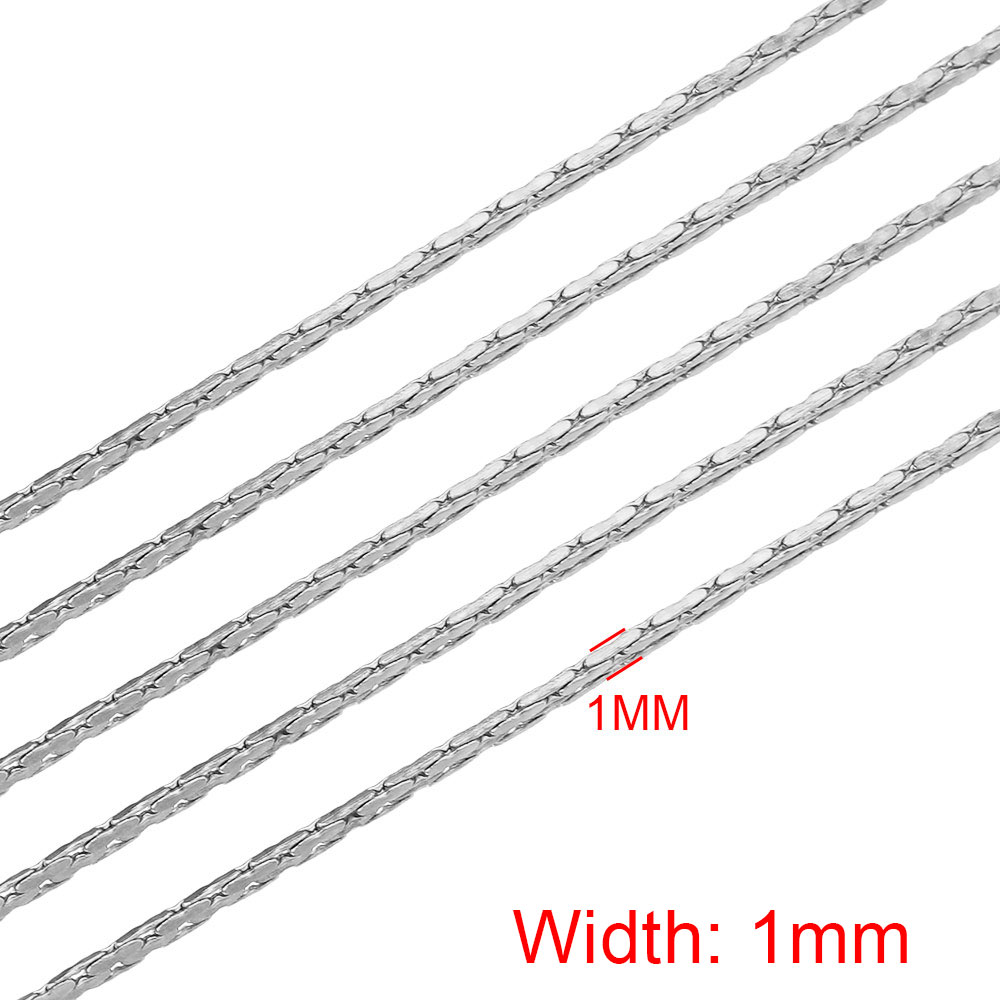 Cable pequeño de acero inoxidable para fabricación de joyas, cadena de cuerda dorada de 0,5mm, suministros para collar y pendientes, , 2m/lote: Castaño