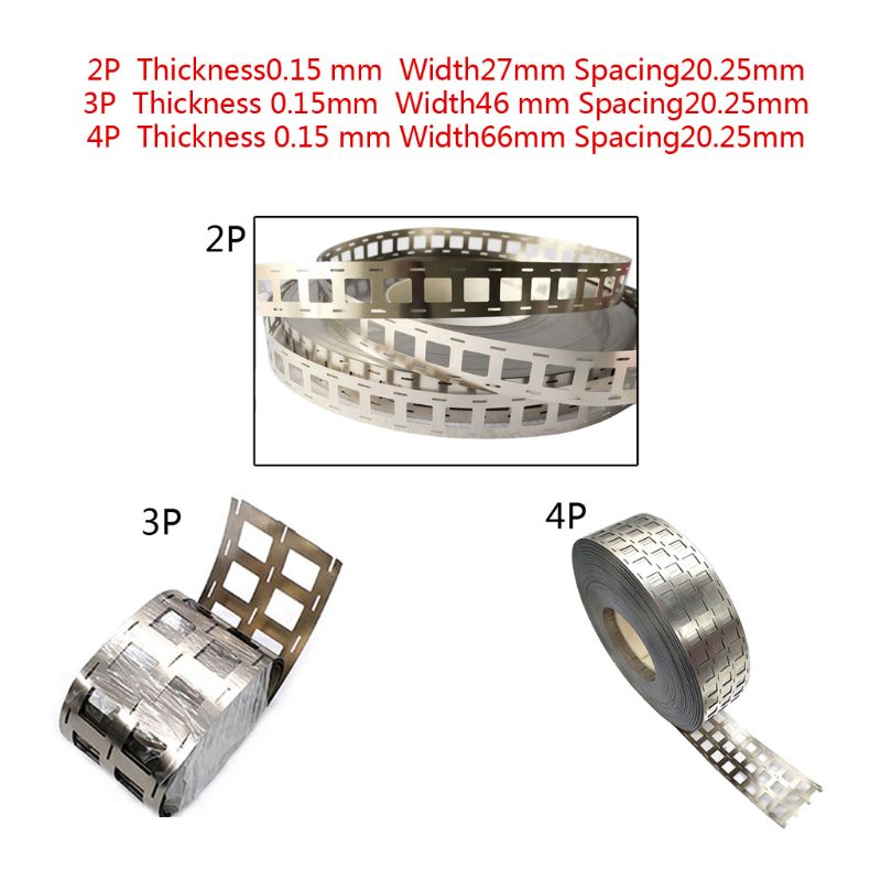 2/3/4P Pure Nickel Plated Steel Strip Sheet 0.15mm Thickness for Spot Welding