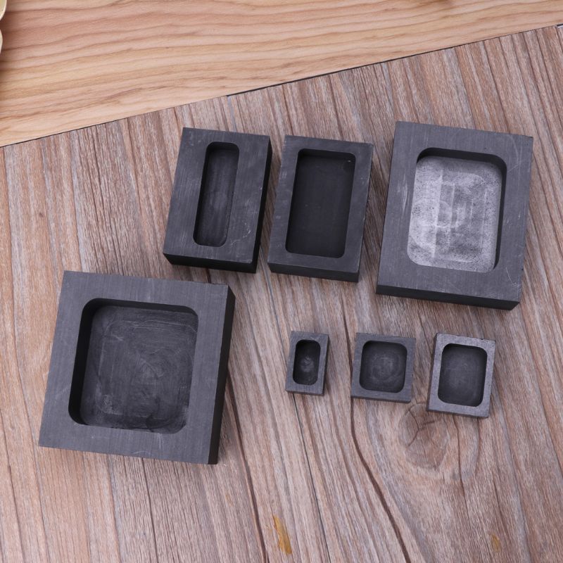 Hoge Zuiverheid Zwart Graphite Ingots Bar Mold Mould Smeltkroes Voor Melting Goud Zilver Messing Casting Raffinage Sieraden Gereedschap