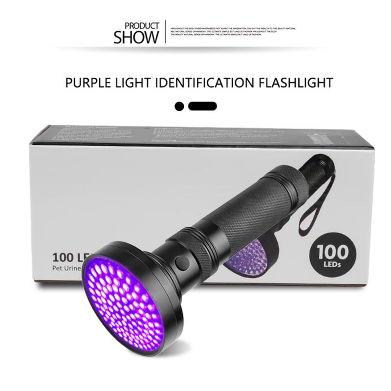 Purple Light Flashlight UV Fluorescent Agent LED Flashlight Ultraviolet Lamp Visible Stains Sterilizer Wand Lampe Uvc Germicide