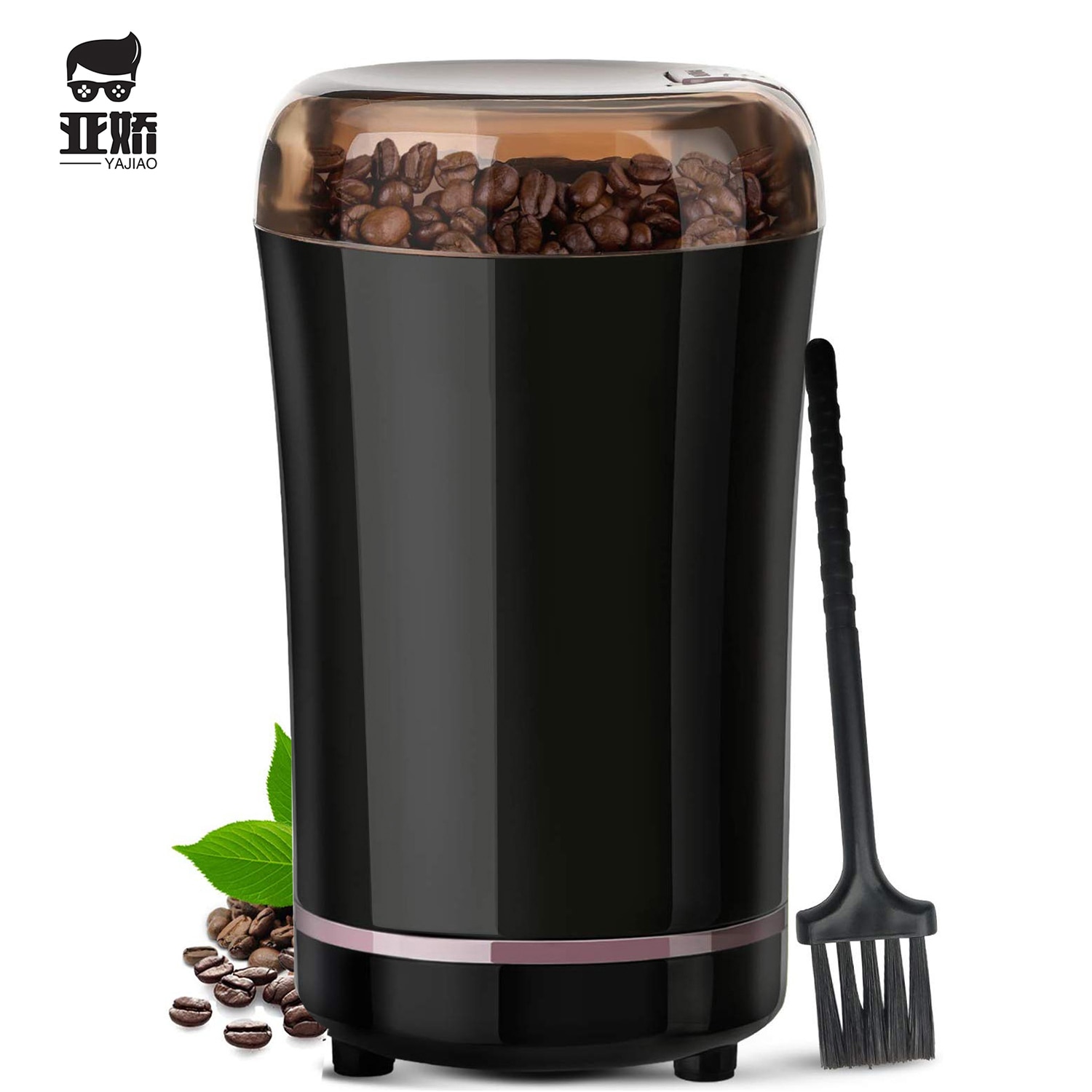Yajiao Koffie Machine Elektrische Grinder Bean Spice Met Roestvrijstalen Lemmet Afneembare Power Voor Koffiebonen Gronden Korrels