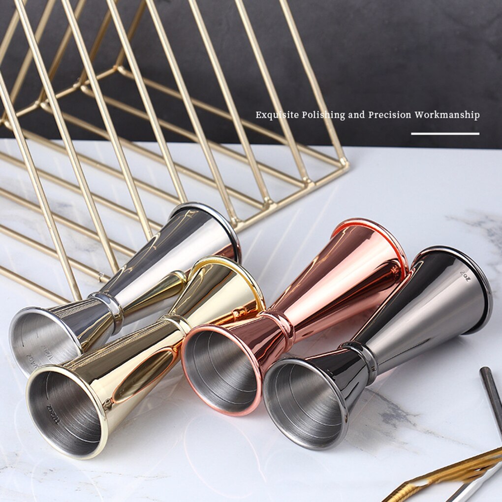30ml/60ml Stainless Steel Cocktail Double Shaker Measure Cup Drink Spirit Measure Jigger Kitchen Gadgets
